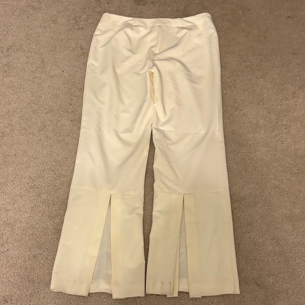 White House Black Market Ivory Flare Pants